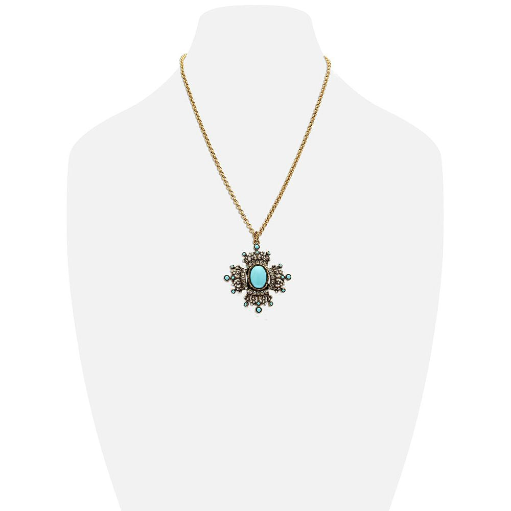 Collana Alcozer Croce in turchese