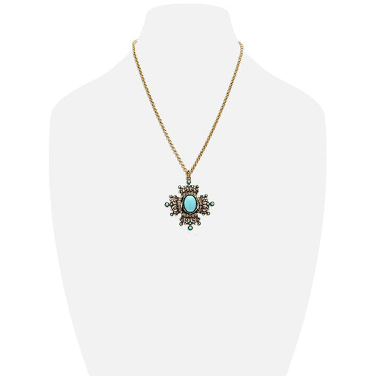 Collana Alcozer Croce in turchese