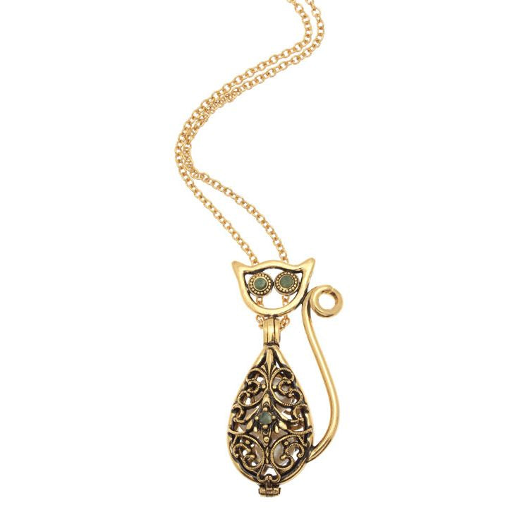 Collana con il Gatto di Alcozer e perle scaramazze