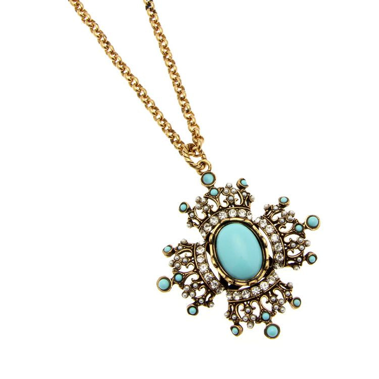 Collana Alcozer Croce in turchese