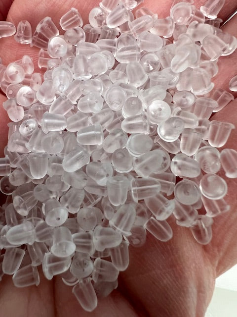 Farfalline per orecchini, ferma Orecchini in Silicone, 200 PZ chiusura per orecchini.