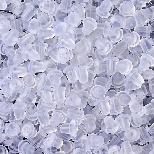 Farfalline per orecchini, ferma Orecchini in Silicone, 200 PZ chiusura per orecchini.