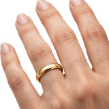 Anello fede dorata in acciaio inossidabile
