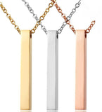 Collana con pendente in acciaio inossidabile da incidere