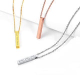 Collana con pendente in acciaio inossidabile da incidere