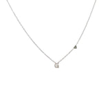 Collana argentata in acciaio inossidabile con iniziale e zirconi