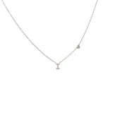 Collana argentata in acciaio inossidabile con iniziale e zirconi