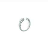 Anello in acciaio contrarie piatto