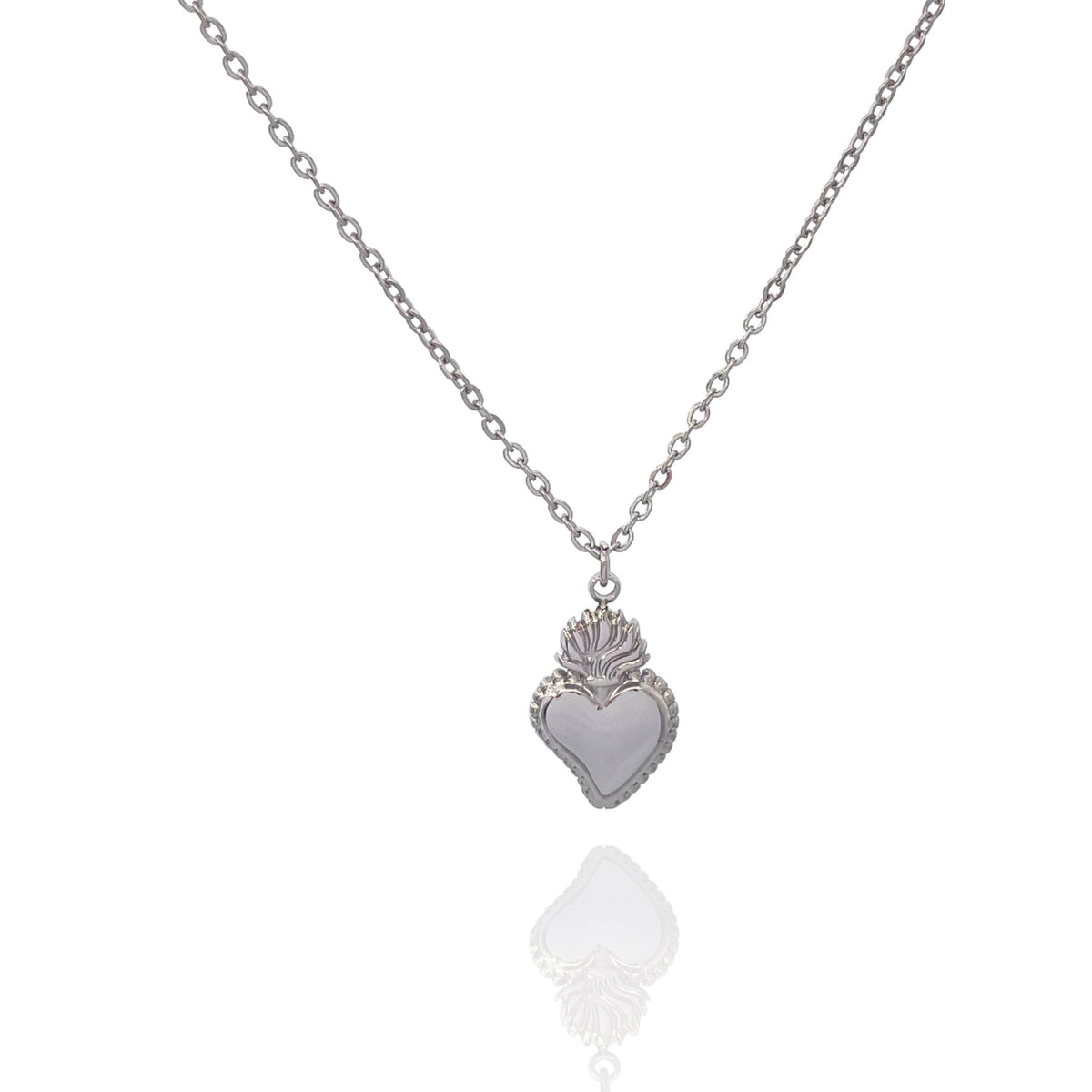 Collana in acciaio Sacro Cuore