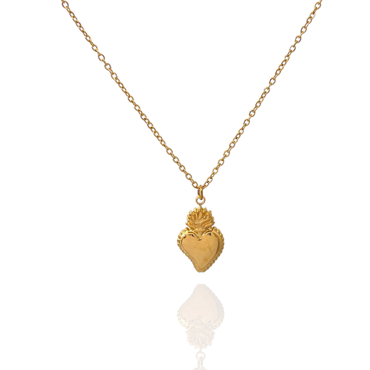 Collana in acciaio Sacro Cuore