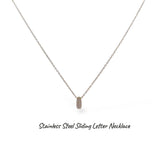 Collana iniziale lettera double in acciaio inossidabile colore oro e strass
