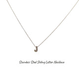 Collana iniziale lettera double in acciaio inossidabile colore oro e strass