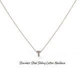 Collana iniziale lettera double in acciaio inossidabile colore oro e strass