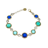 Bracciale in cristallo e acciaio inossidabile dorato
