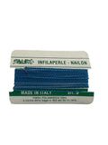 Filo infilaperle con ago colore azzurro Turchese  in nylon per collane bracciali nailon varie misure