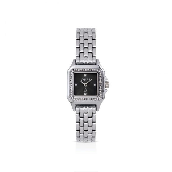Orologio donna OPS FRENCH orologio in metallo colore argento fondo nero