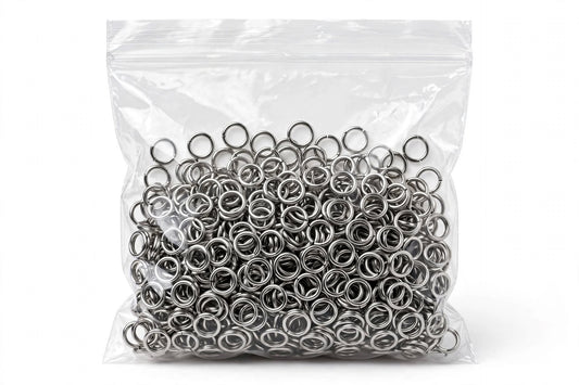 Anellini Occhielli Aperti Acciaio Inox 4mm x 0.7mm - Confezione da 200 Pezzi - Argento E Dintorni