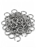 Anellini Occhielli Aperti Acciaio Inox 5mm x 1mm - Confezione 102 Pezzi - Argento E Dintorni