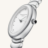 Orologio Rosefield Ovale argento bianco