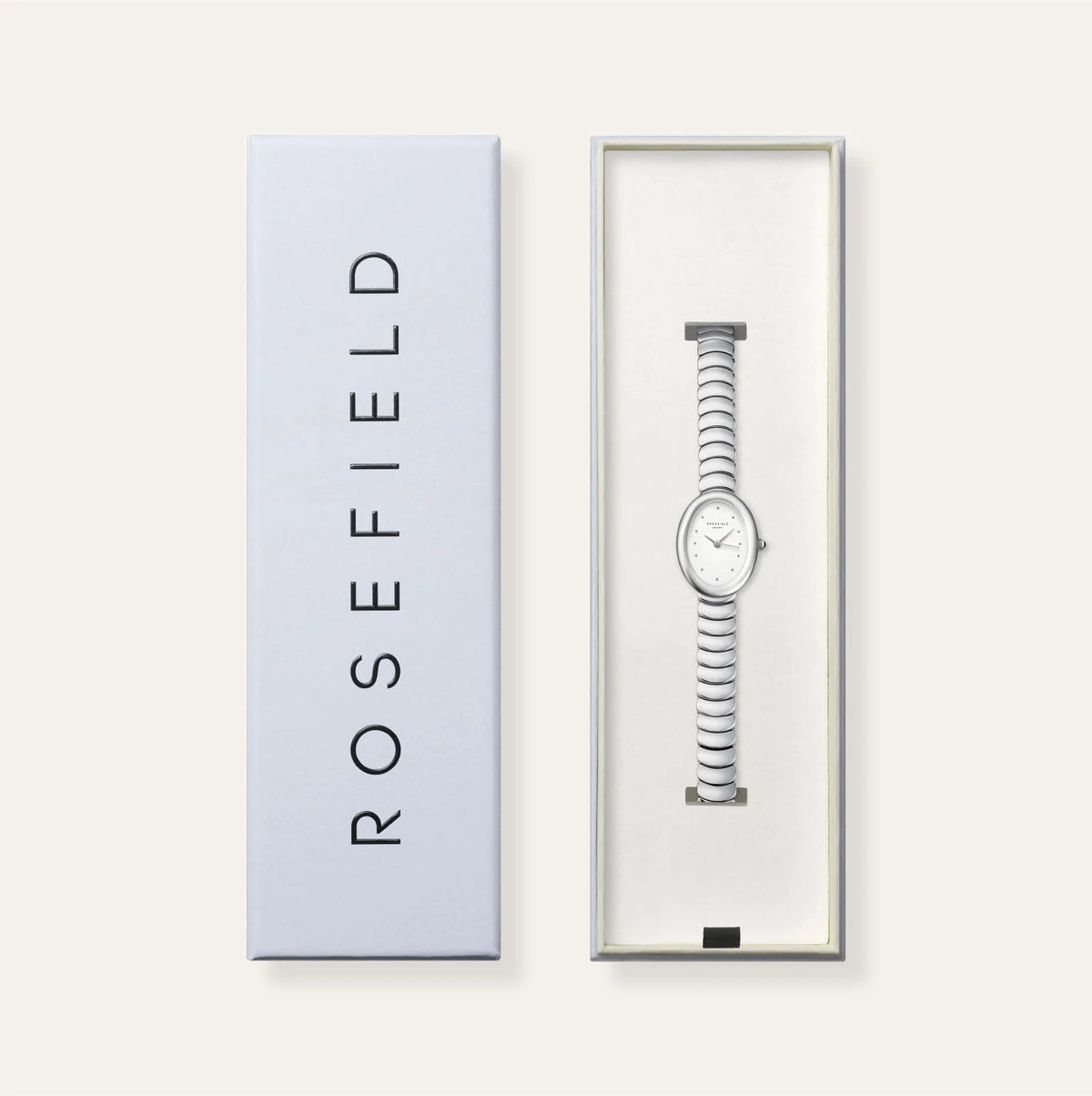 Orologio Rosefield Ovale argento bianco