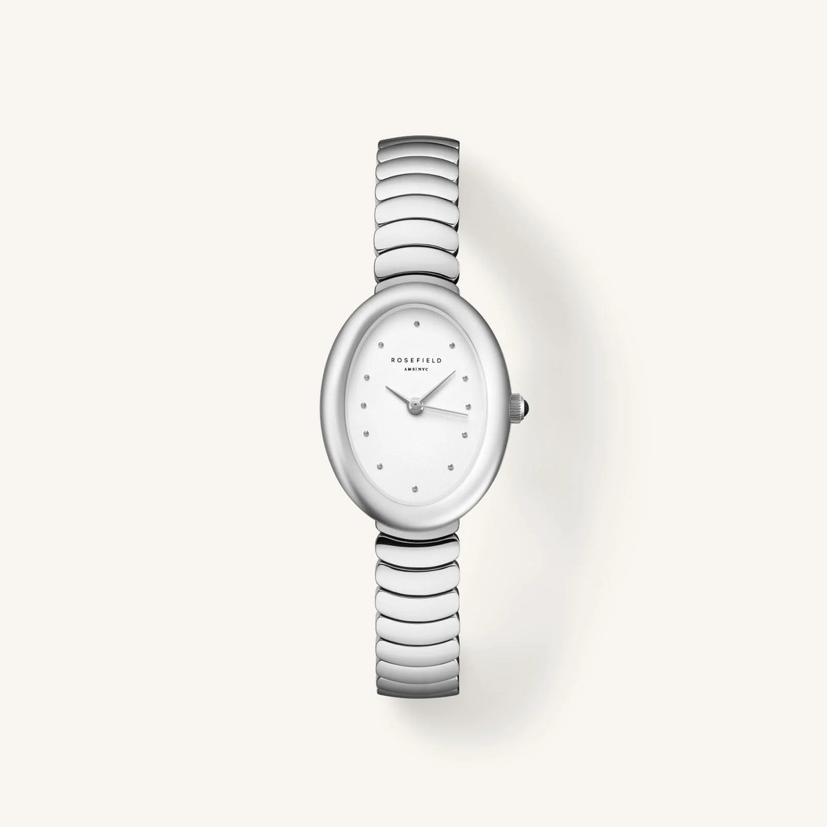 Orologio Rosefield Ovale argento bianco