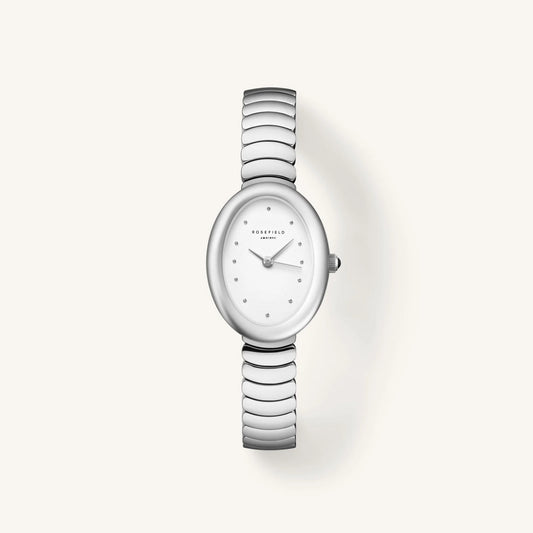 Orologio Rosefield Ovale argento bianco