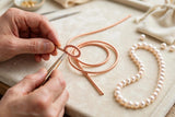 Canottiglia Canutiglia filo francese tubetto finitura per infilare collane RAME-ORO ROSA- ROSE' 1,00 mm cm. 35-38 circa