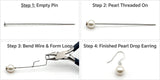 Chiodini Testa Piatta 50mm x 0,8mm Acciaio Inossidabile per Orecchini - Spilli Lunghi per Creazione Orecchini Fai da Te - Ipoallergenico