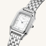 Orologio Rosefield Ivy bianco argento
