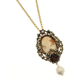 collana cammeo floreale Alcozer