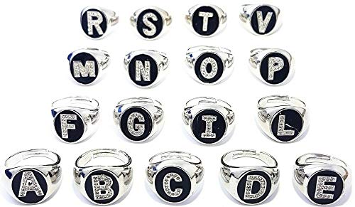 anello con iniziale lettera regolabile