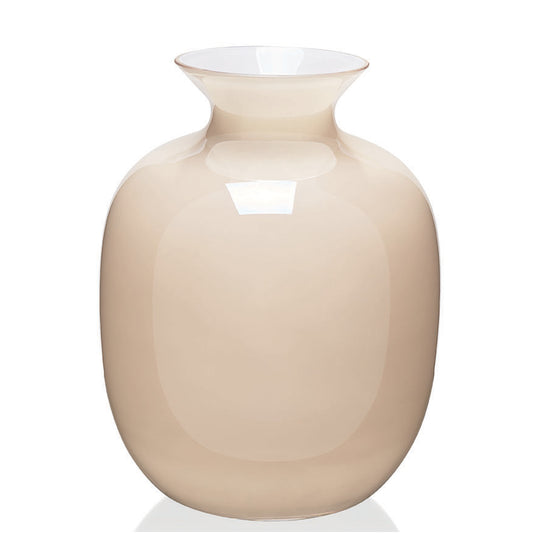 Vaso in vetro artistico incamiciato modello Rialto colore sabbia