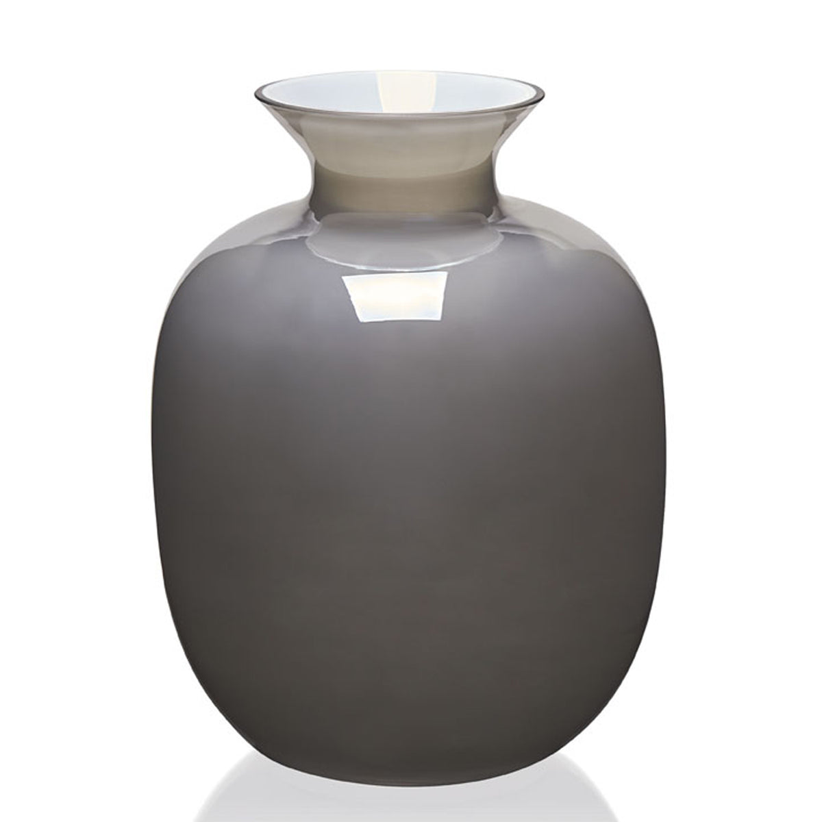 Vaso in vetro artistico incamiciato modello Rialto colore grigio