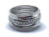 anello   filo argento zirconi