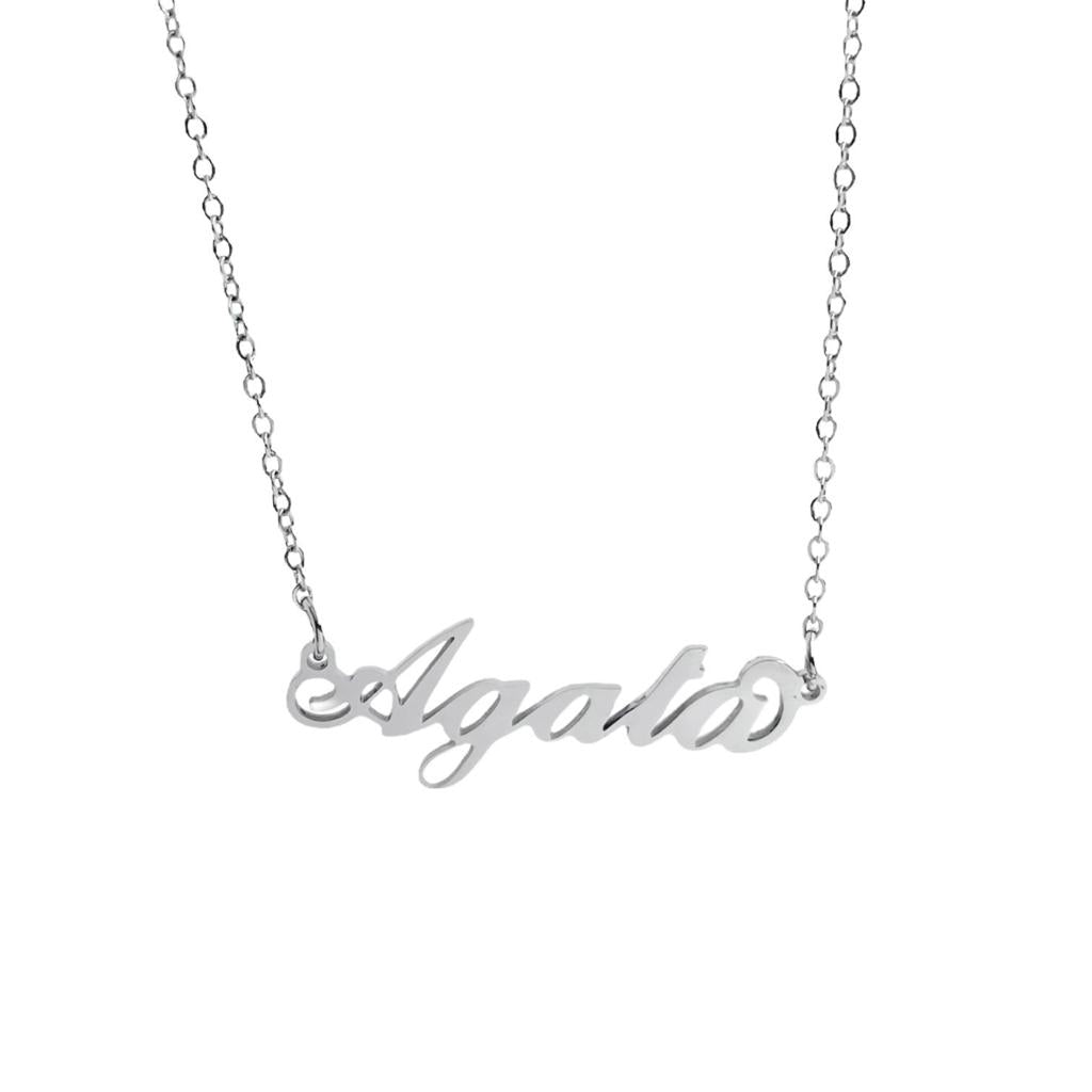 Collana in acciaio con il nome   A-G