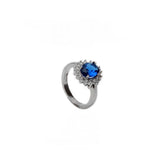 anello argento pietra blu zaffiro principessa kate