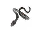 anello serpente argentato in ottone anallergico
