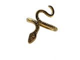 anello serpente dorato regolabile