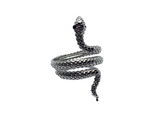 Anello serpente in bronzo rodiato regolabile