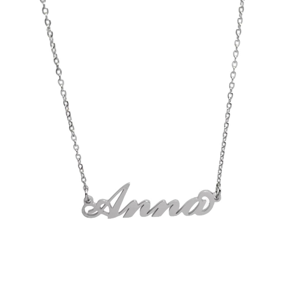Collana in acciaio con il nome   A-G