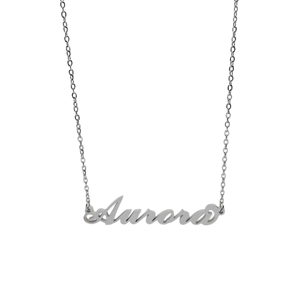 Collana in acciaio con il nome   A-G