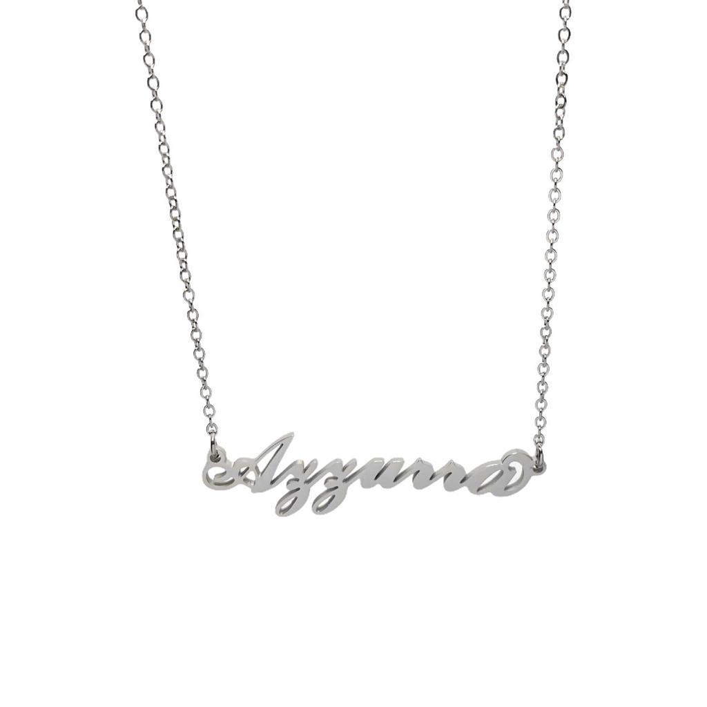 Collana in acciaio con il nome   A-G
