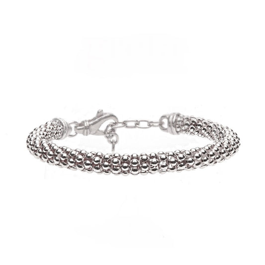 Bracciale in argento 925 tubolare