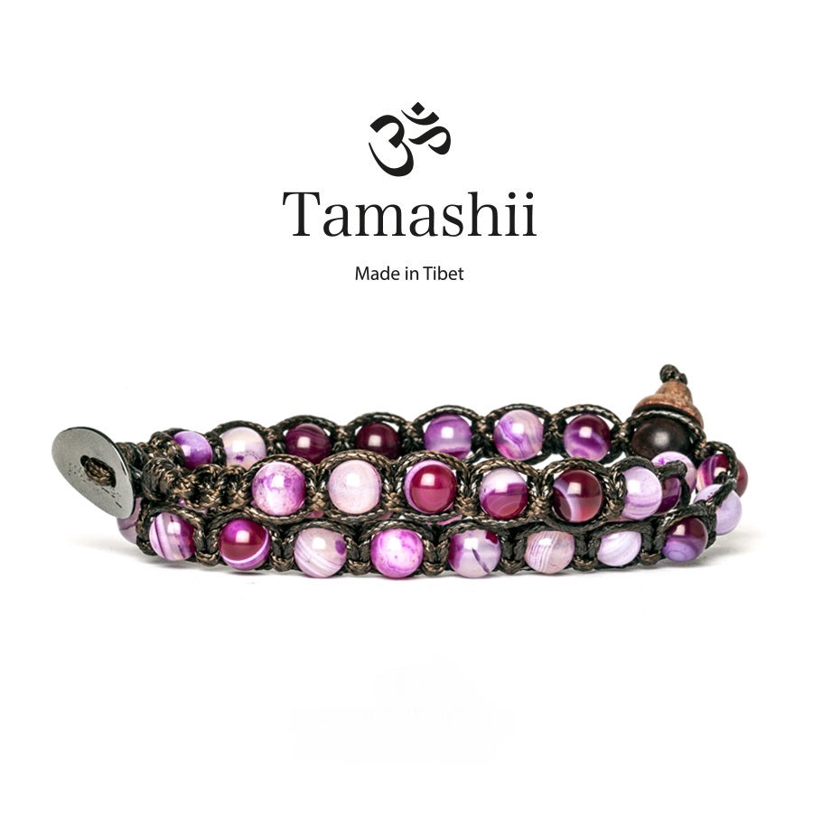 Bracciali Tamashii modelli a 2 giri misura pietra  6 mm