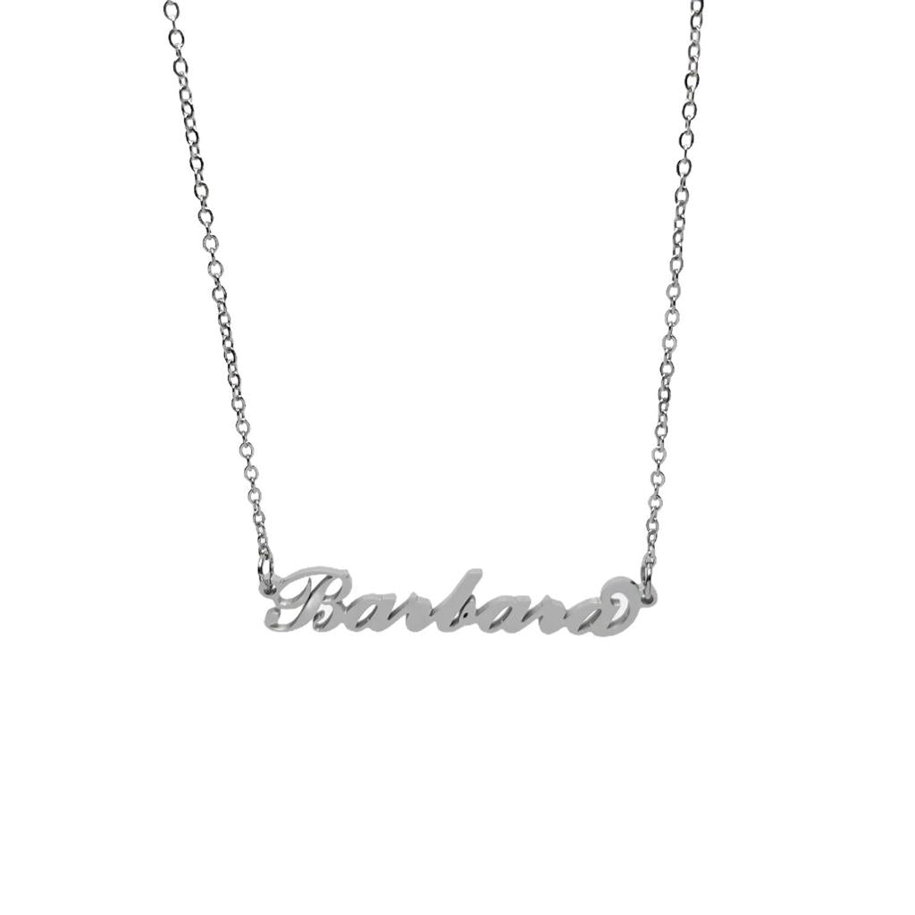 Collana in acciaio con il nome   A-G