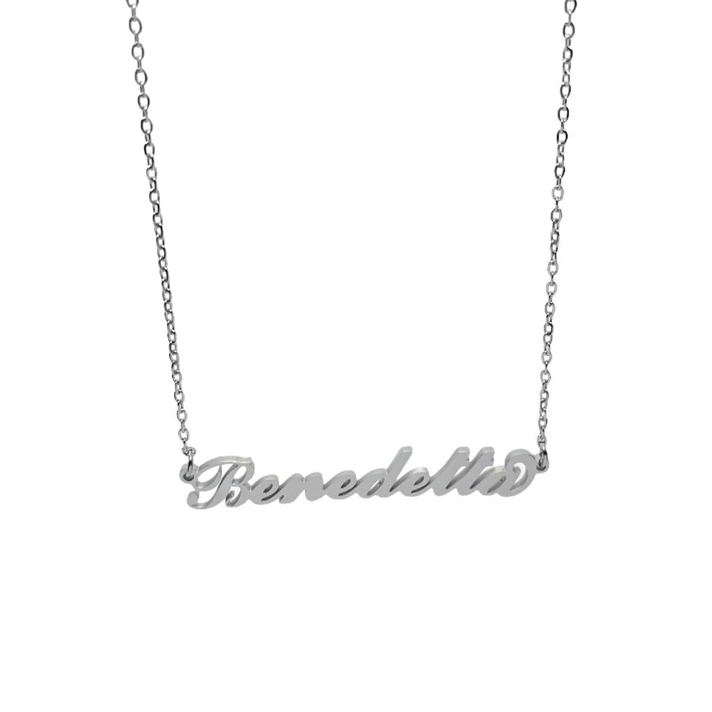 Collana in acciaio con il nome   A-G