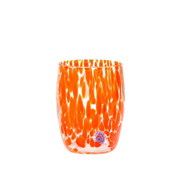 Bicchieri con murrina in vetro di Murano