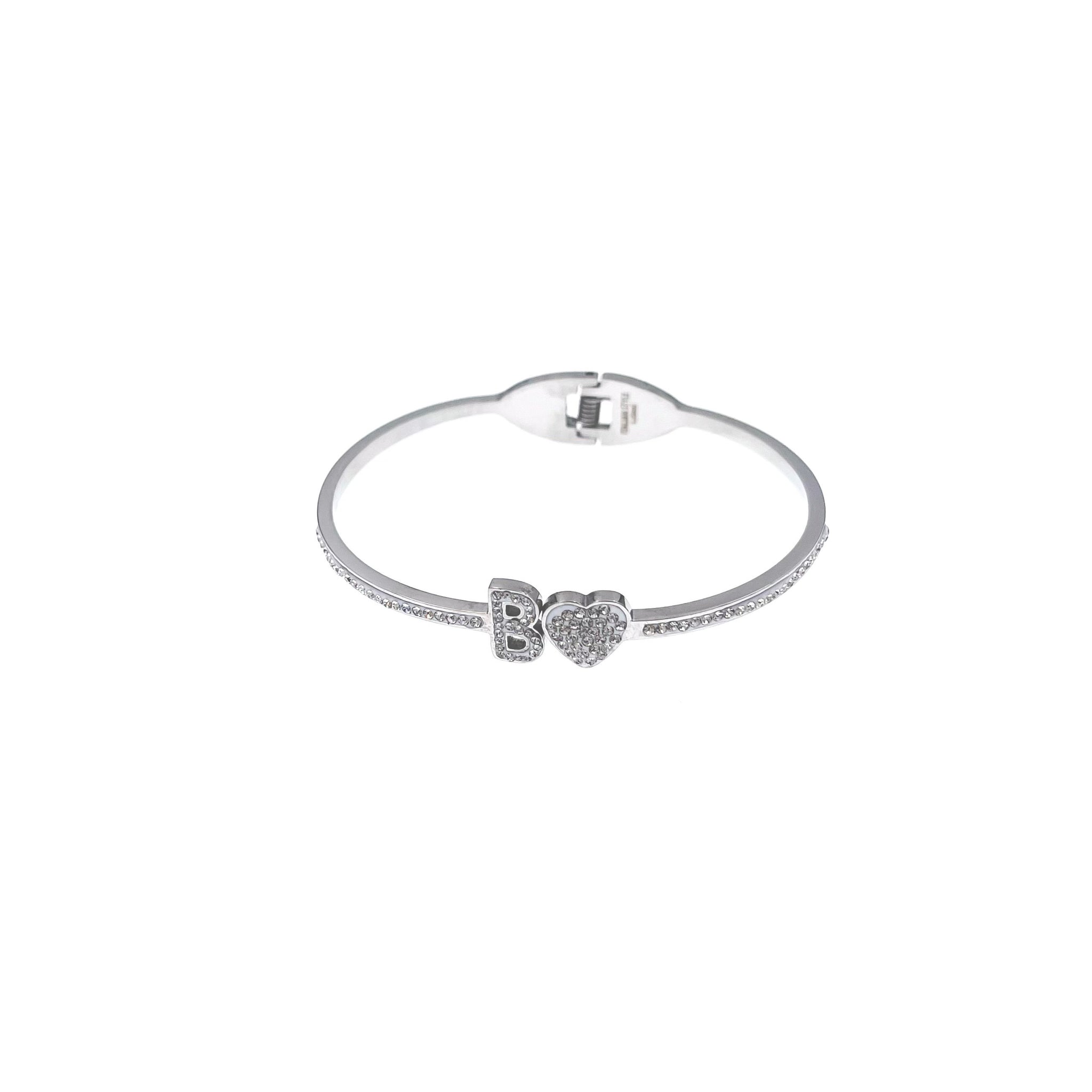 Di Bello - Bracciale Da Donna A Catena In Acciaio,ciondolo LETTERA Di Bello - Bracciale Da Donna A Catena In Acciaio,ciondolo LETTERA