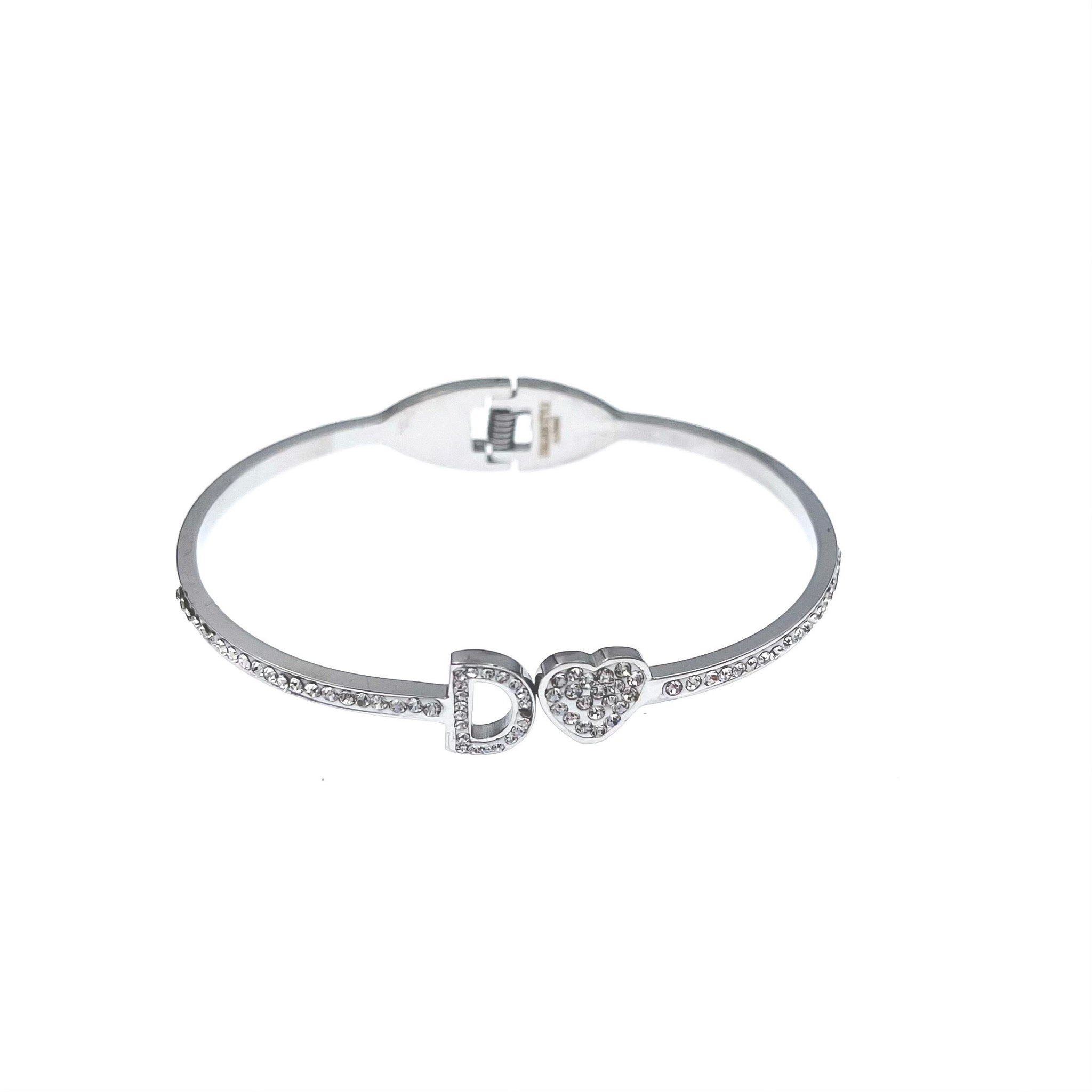 Bracciale catena arcobaleno con iniziale | Bijou Pour Moi Bracciale catena arcobaleno con iniziale | Bijou Pour Moi