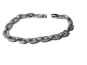 Bracciale in ottone con zirconi
